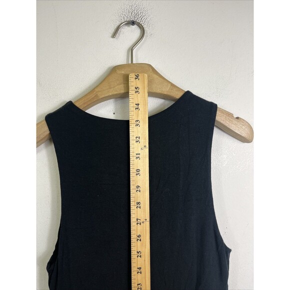 Athleta La Palma Dress Size XXS  2XS Black Crossover Layered Hem Sleeveless - Picture 6 of 7